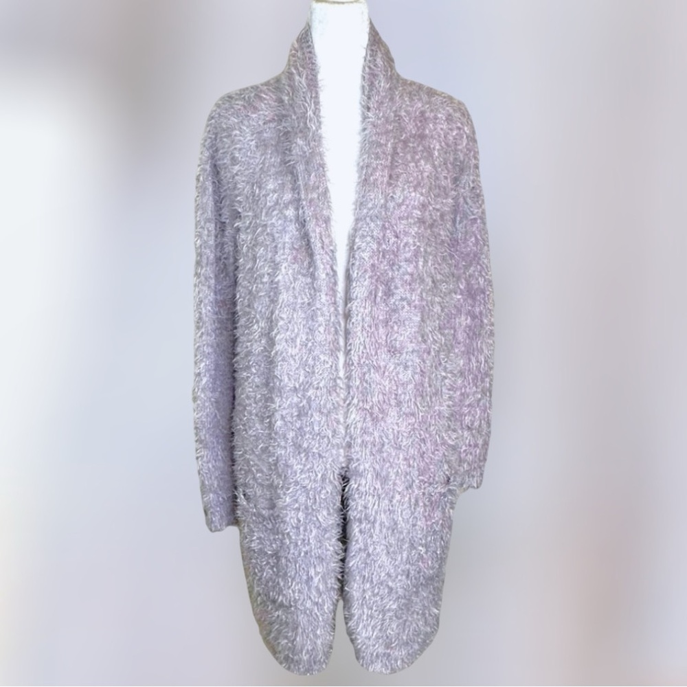 For Love and Lemons Lavender Long Fuzzy Cardigan - Picture 8 of 16